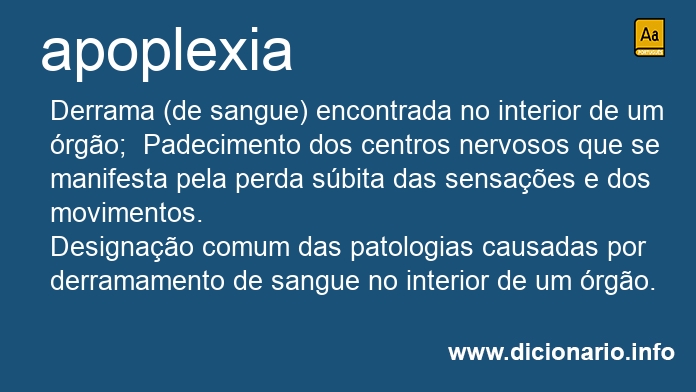 Significado de apoplexias