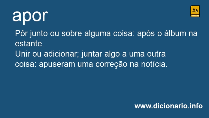 Significado de aporo