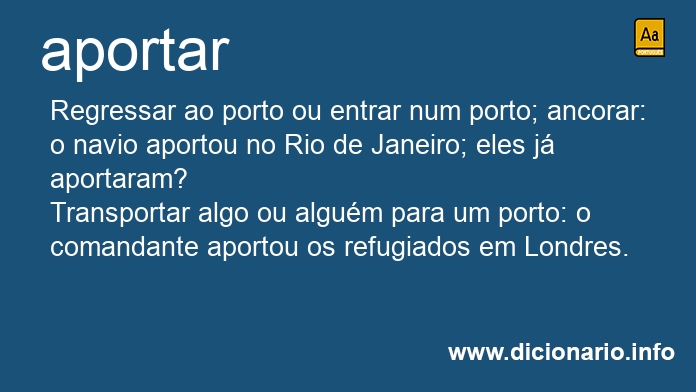 Significado de aportariam