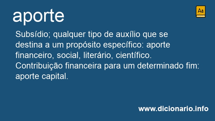 Significado de aporte