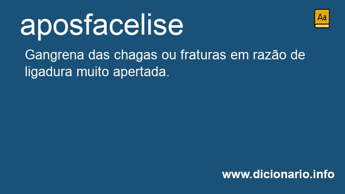 Significado de aposfacelise