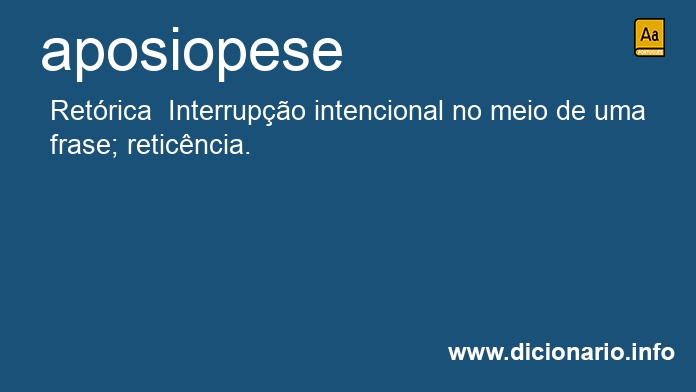 Significado de aposiopese