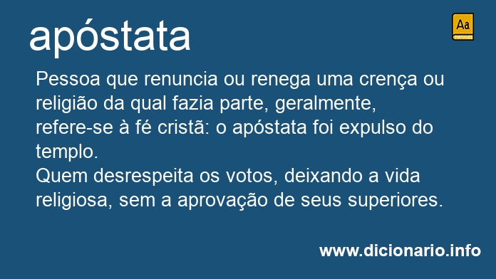 Significado de apstata
