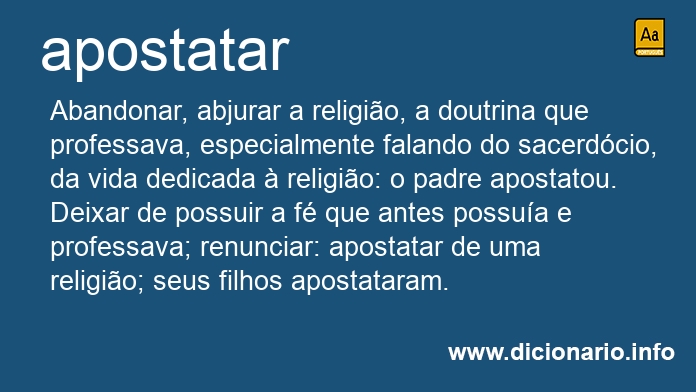 Significado de apostatemos