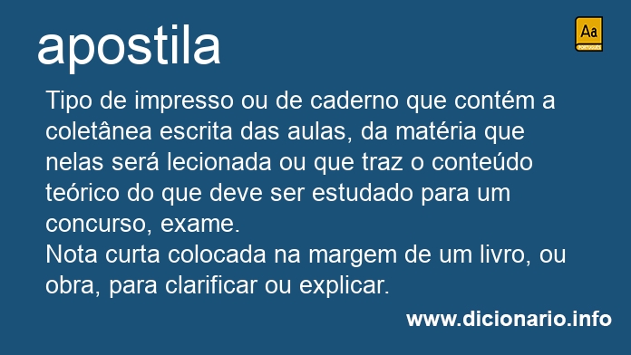 Significado de apostila