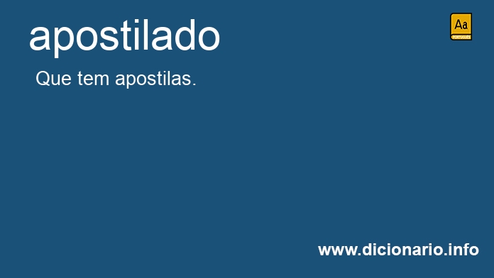 Significado de apostilado