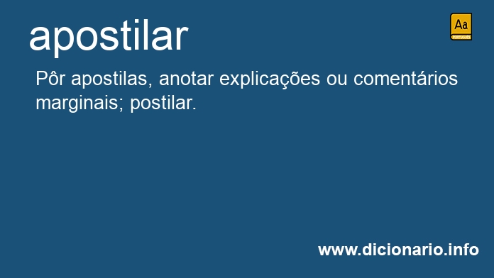 Significado de apostilam