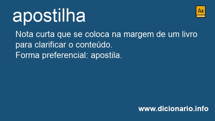 Significado de apostilha