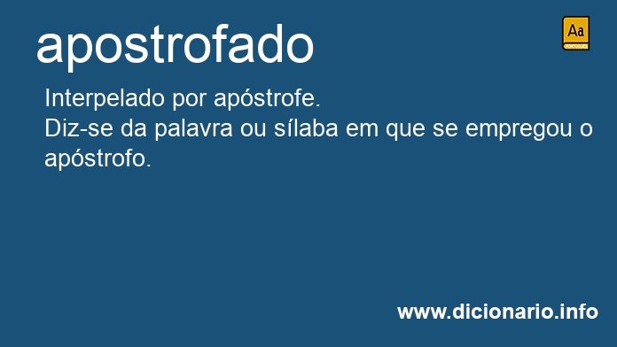 Significado de apostrofado