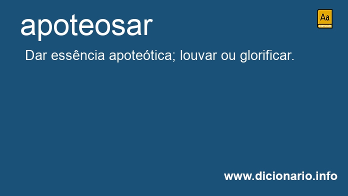 Significado de apoteosar