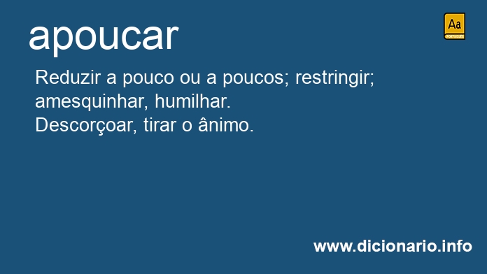 Significado de apoucai