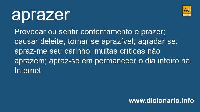 Significado de aprazer