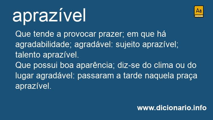 Significado de aprazveis