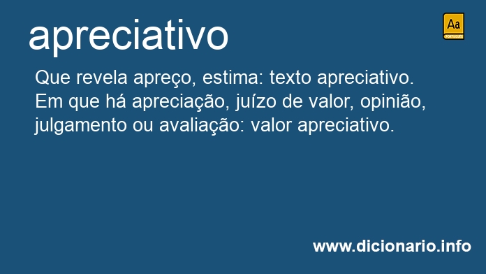 Significado de apreciativos