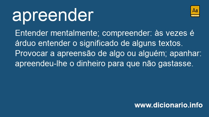 Significado de apreenda