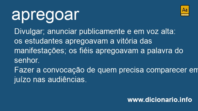 Significado de apregoa