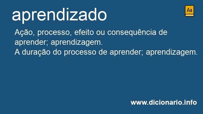 Significado de aprendizada