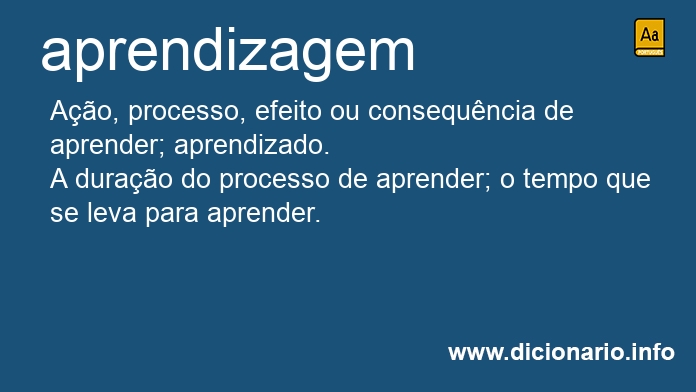 Significado de aprendizagem