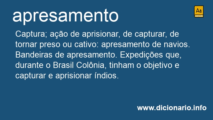 Significado de apresamento