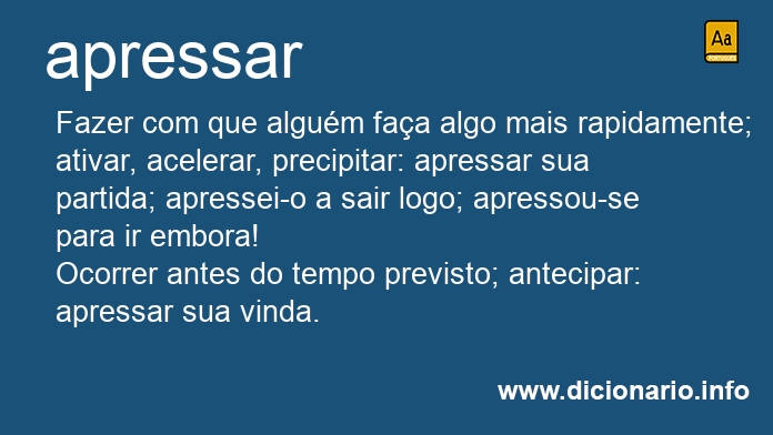 Significado de apressa