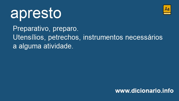 Significado de apresto