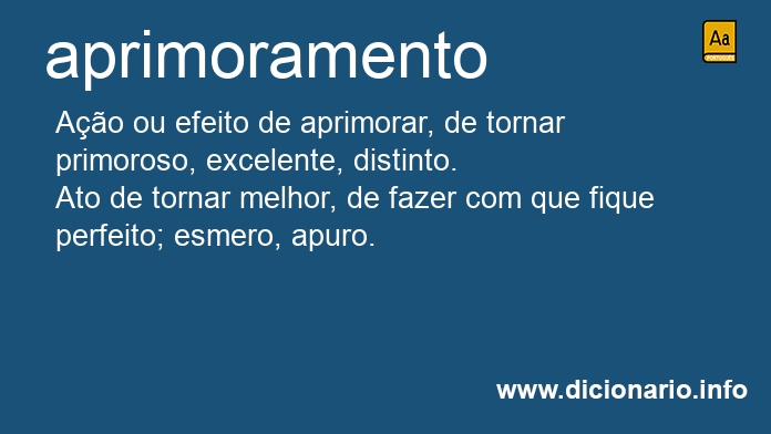 Significado de aprimoramento