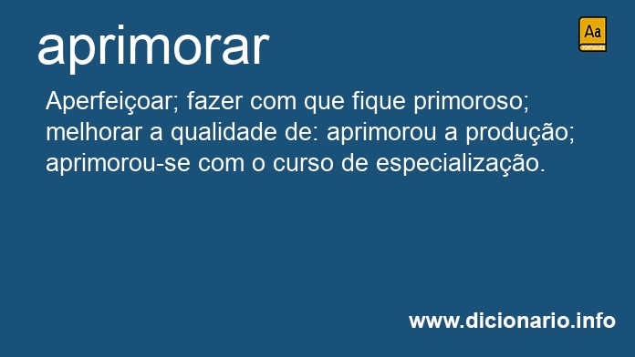 Significado de aprimoraram