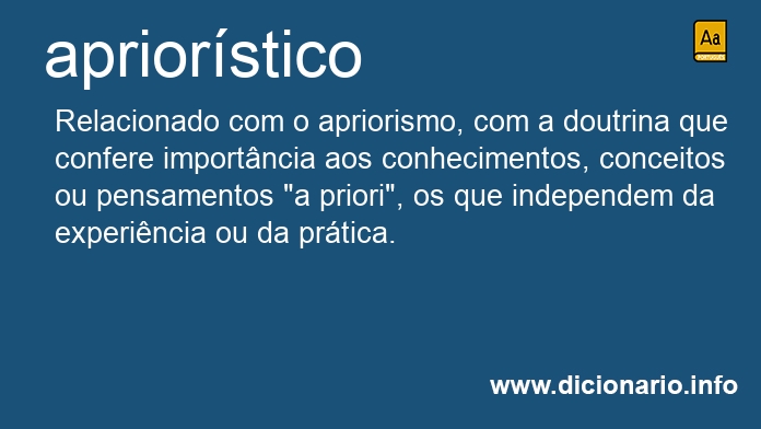 Significado de apriorstica