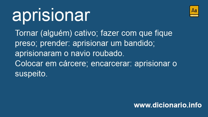 Significado de aprisionar