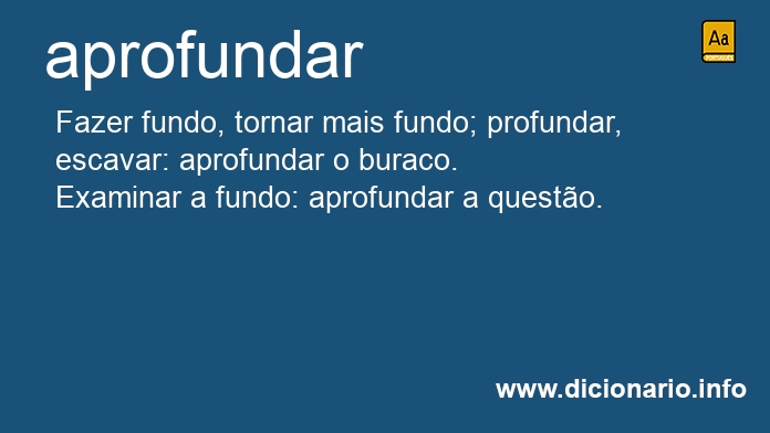 Significado de aprofundado