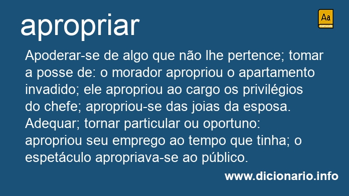 Significado de apropria