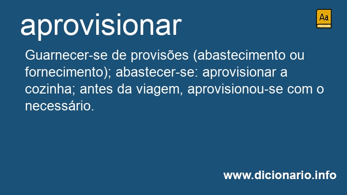 Significado de aprovisionai