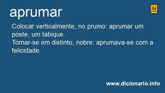 Significado de aprumaram