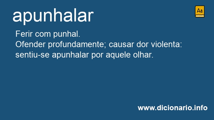 Significado de apunhalarias