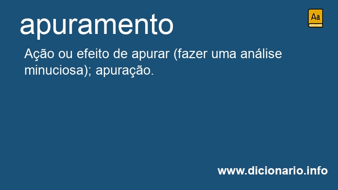 Significado de apuramento