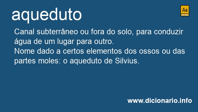 Significado de aqueduto