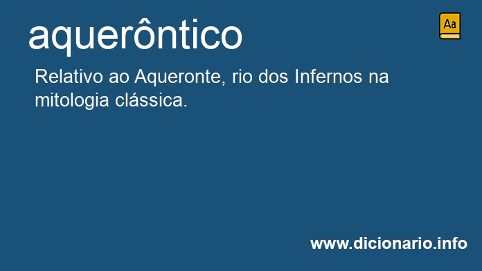 Significado de aquerntico