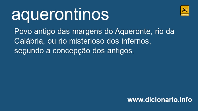 Significado de aquerontinos