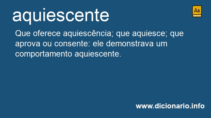 Significado de aquiescente