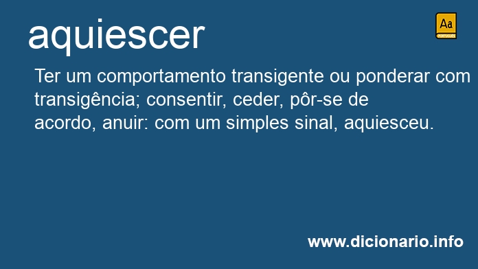 Significado de aquiescer