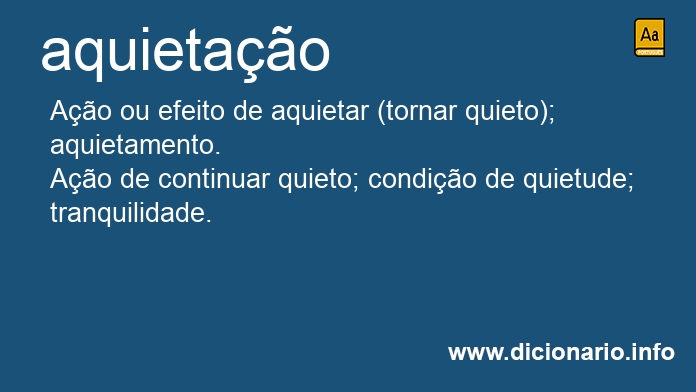 Significado de aquietao