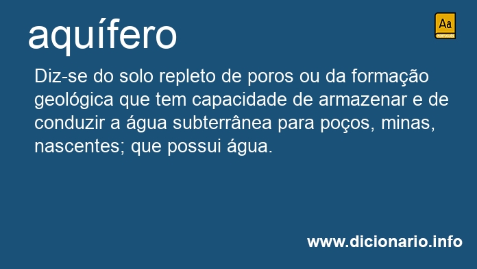 Significado de aqufera