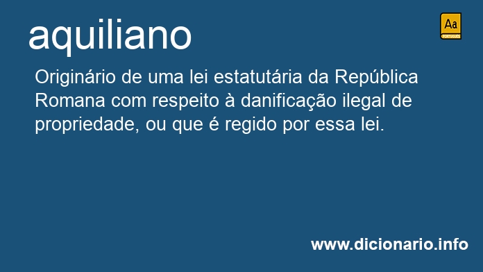Significado de aquiliano