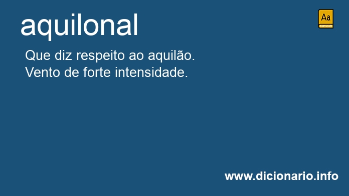 Significado de aquilonal