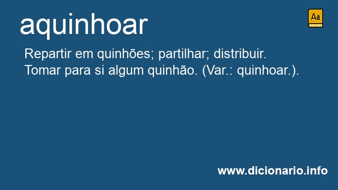 Significado de aquinhoais