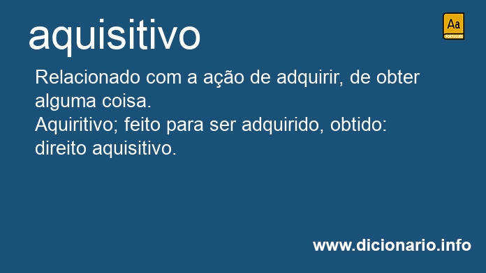 Significado de aquisitivo