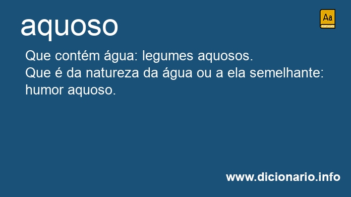 Significado de aquoso