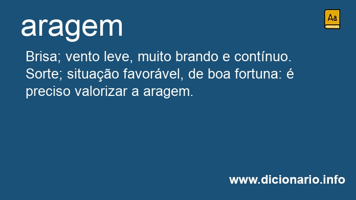 Significado de aragem