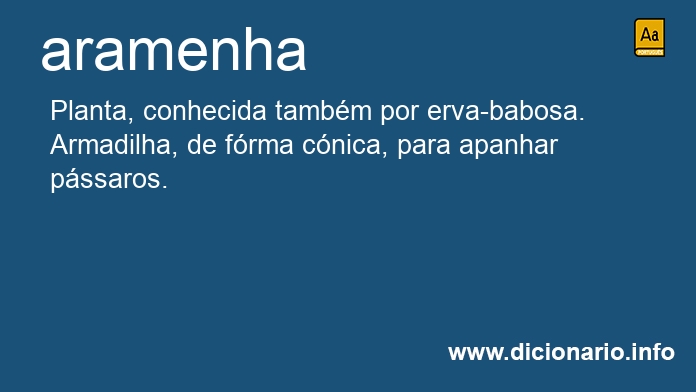 Significado de aramenha