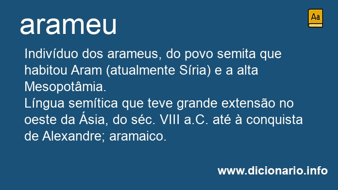 Significado de arameu